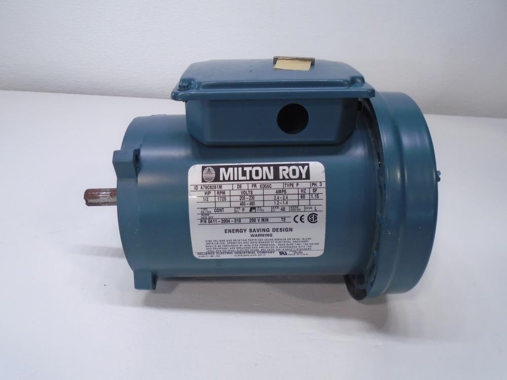 Reliance Electric Milton Roy 1/2 HP Energy Saving Motor A79C8261M, 0411-2004-310